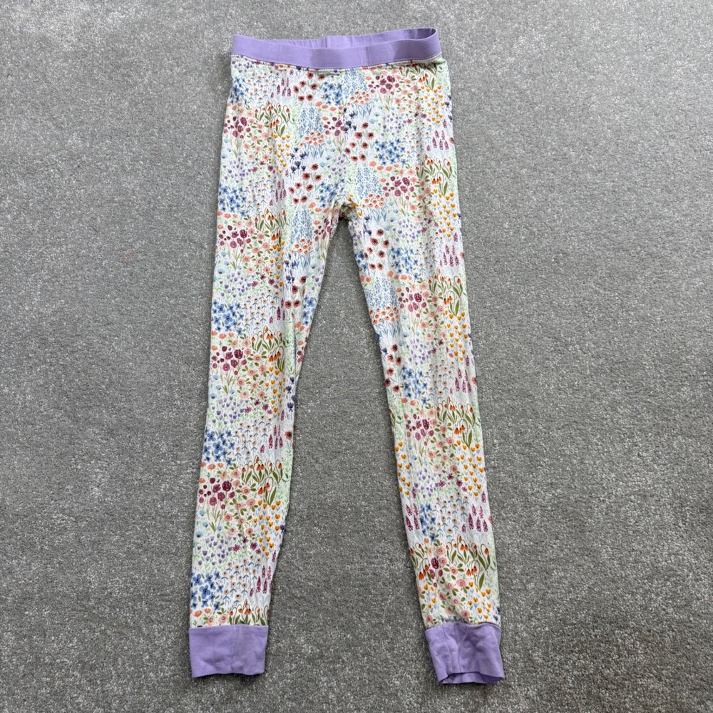 Little Sleepies Flower Fields Bamboo Pajama Set Purple Floral  Girls 7/8 Cottage - Picture 7 of 16